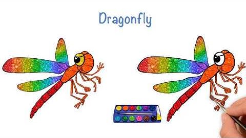 Vẽ và tô màu chuồn chuồn