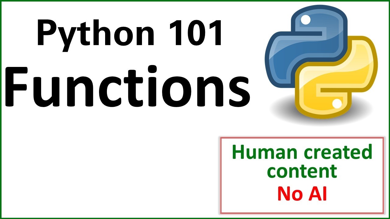 python 101 - functions - YouTube