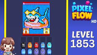 Pixel Flow Level 1853 Solution Walkthrough