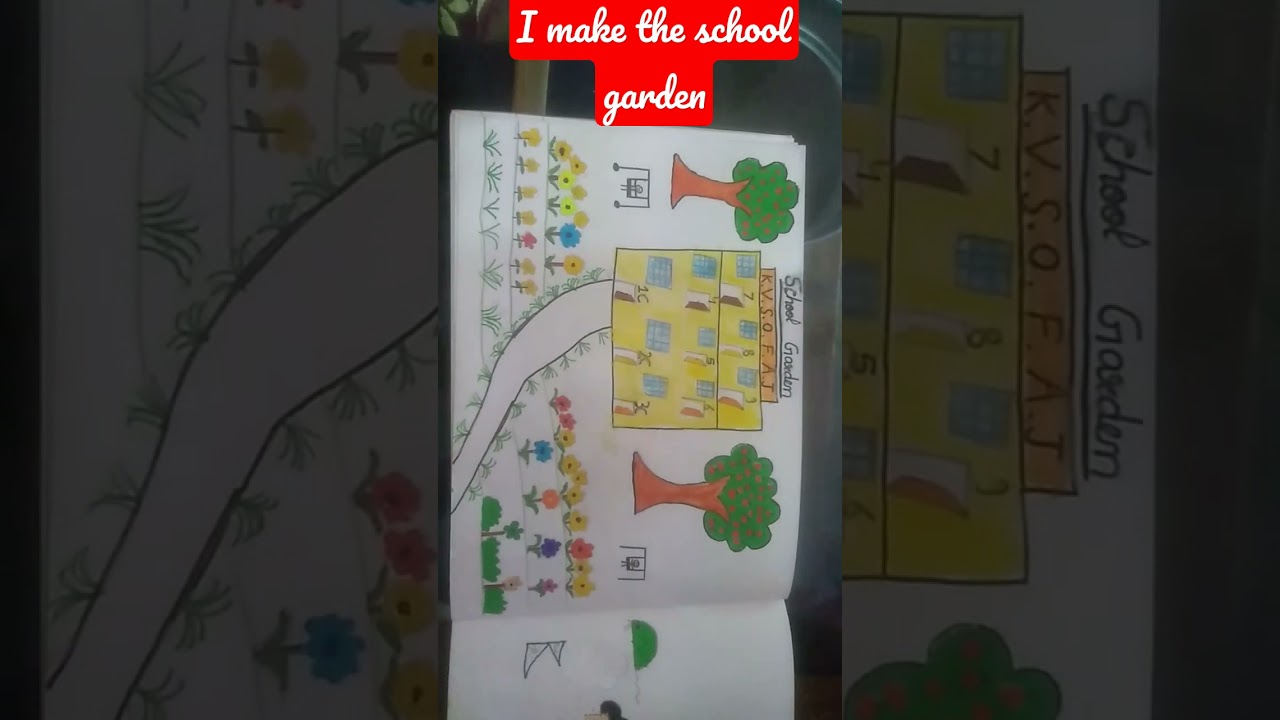 School garden drawing||drawing|| 