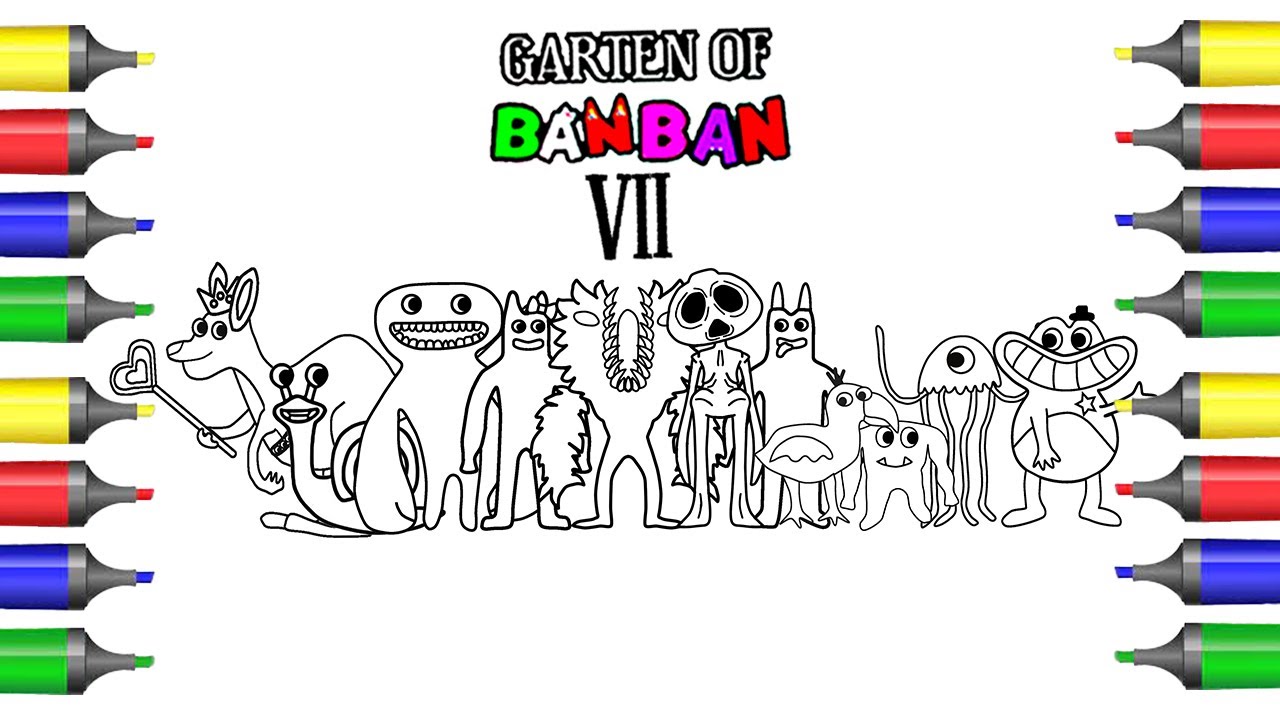 GARTEN OF BANBAN 7 Coloring Pages Mix / How To Color All Garten Of ...