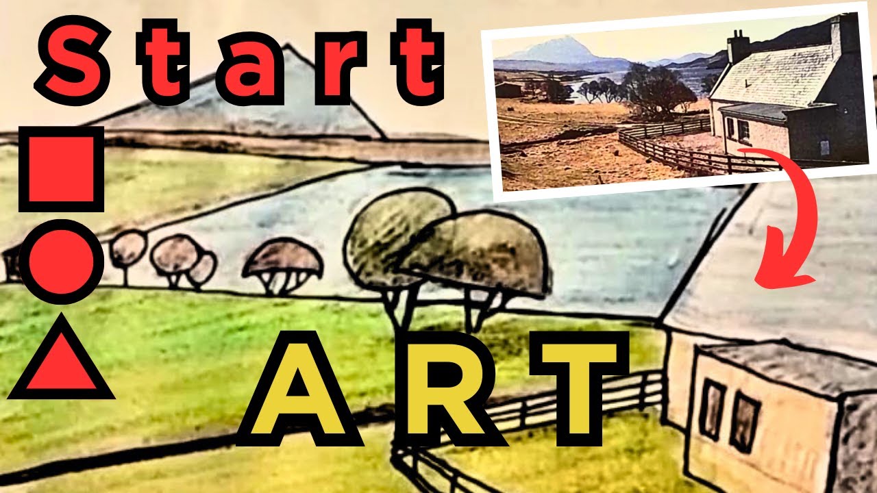 Draw a landscape using this simple approach - getting started with art ...