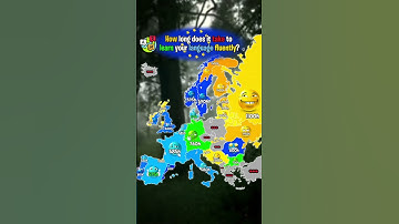 How long does it take to learn your language fluently? #map #europe #geography #language
