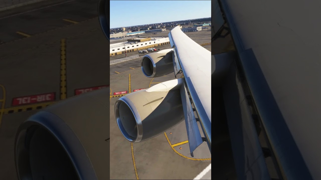 full thrust engine sound boeing 747 air china take off 