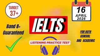 IELTS Listening Test | 16 April 2026 | ieltsplanner.com | Both Academic and GT | #english #ielts