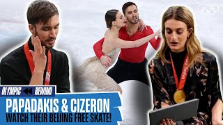 Gabriella Papadakis/Guillaume Cizeron react to their Beijing 2022 gold medal performance!