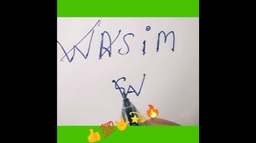 WASIM Name ka logo kese banaye# aasan Trick#trending #art