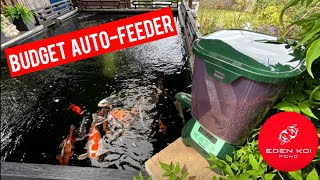 Budget Koi Pond Auto - Feeder. Fishmate P7000 Unboxing, Install And Review