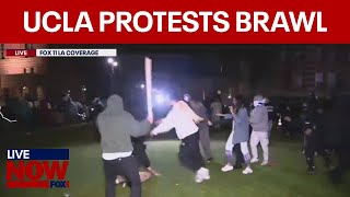 WATCH: Brawl breaks out at UCLA Gaza war protest | LiveNOW from FOX