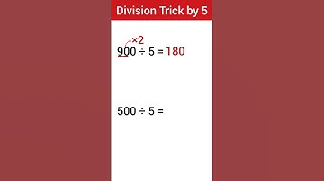 🤯💯 Division Trick by 5 #shorts #division #tricks #divisiontricks