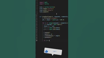Sunflower using Python turtle | Graphic Design #pythonshorts #codingshorts #pythonprojects #python