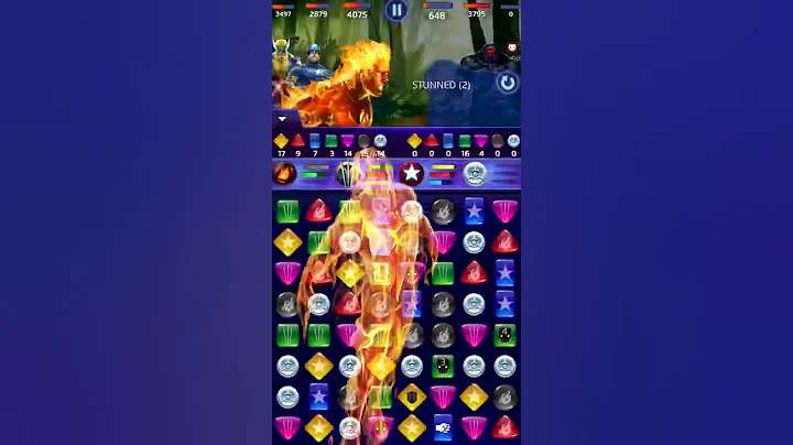 Marvel Puzzle Quest - Gameplay Walkthrough [PART 67] - Fight MCU Human Torch (iOS, Android) #Shorts
