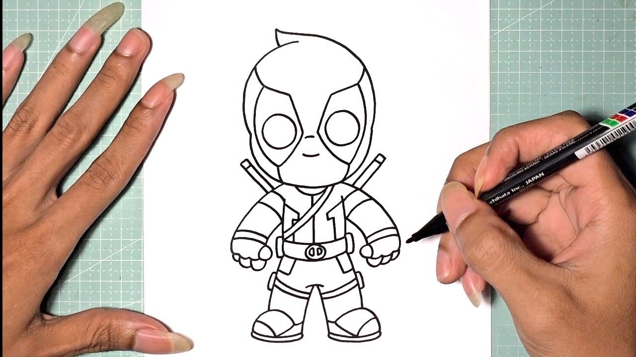 КАК НАРИСОВАТЬ ДЭДПУЛА: Версия «Мстители: Судный день»! | Пошаговая инструкция