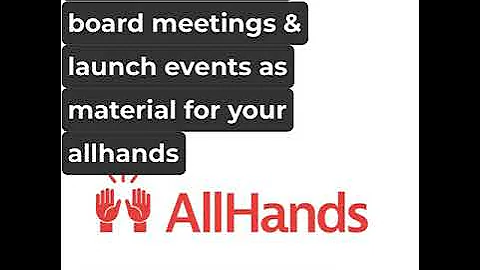 AllHands what to say