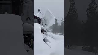 A snowstorm on the roof, a sudden snowfall❄️ #ASMR #usa #satisfying #snow #storm