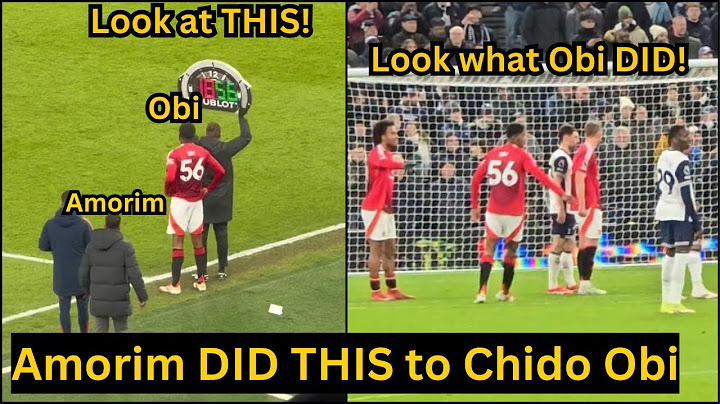 Ruben Amorim DID THIS to Chido Obi Martin on his DEBUT against Tottenham,but look at Obi REACTION