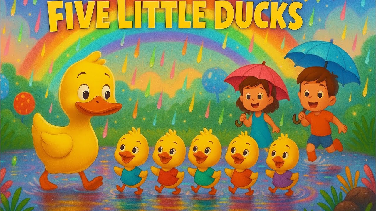 🦆 Five Little Ducks | Happy Farm Adventure Song | Baby Beeps Rhymes