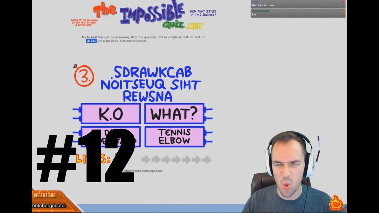 Flamehopper Stream Highlights #12 (THE IMPOSSIBLE QUIZ)