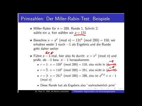 Primzahlen, Folge 11: Miller-Rabin-Test, Beispiele - YouTube