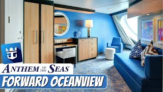 Anthem of the Seas | SECRET Forward Facing Ocean View Stateroom Tour & Review 4K | Royal Caribbean