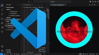 Birthday print using (HTML)code with picture