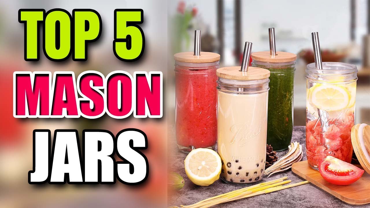 Best Mason Jars for Drinking Glasses With Lids and Straws YouTube