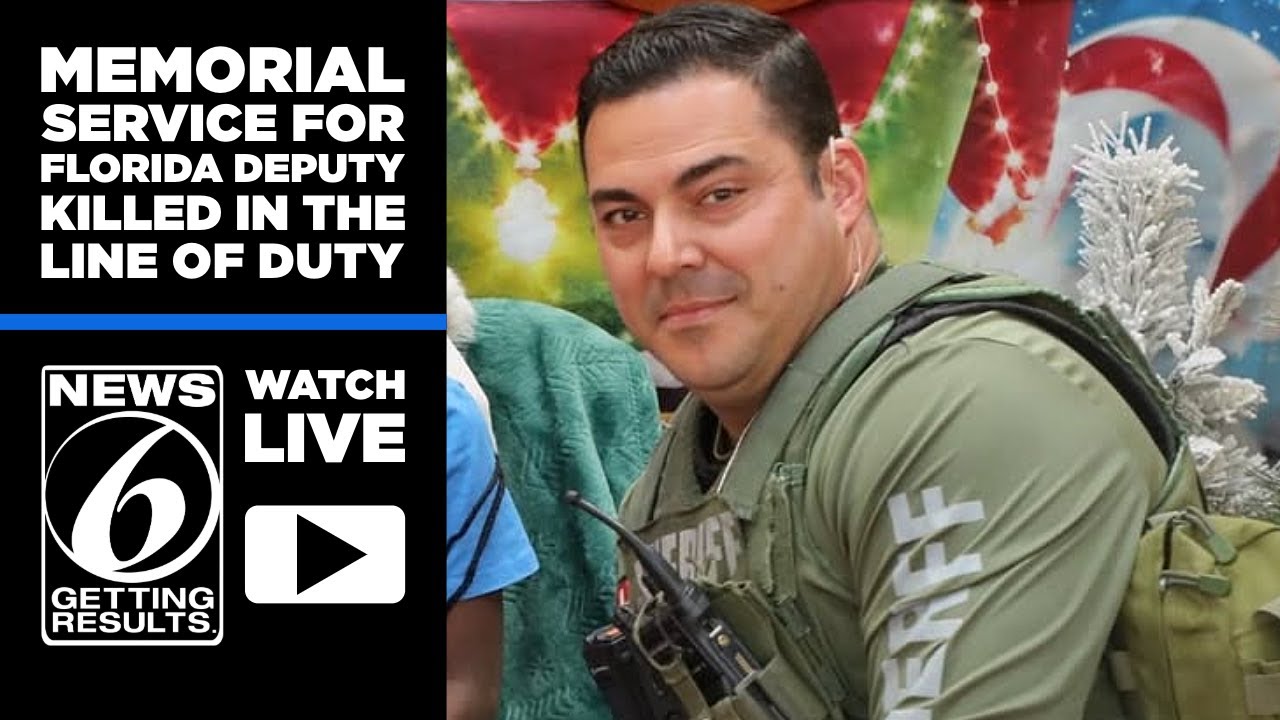 Memorial service for Florida deputy killed in the line of duty - YouTube