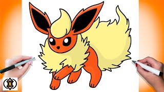 How To Draw Flareon | Pokémon