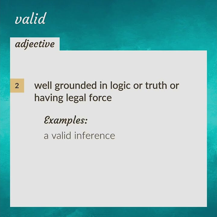 Valid Meaning Of Valid YouTube valid-meaning-of-valid-youtube