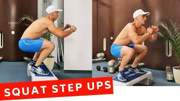 Men Squat step ups