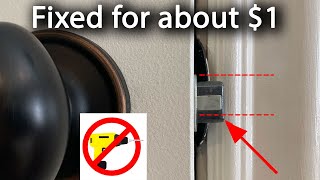Door won't latch? - Fix your sagging door  for about $1