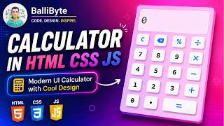 Create a Clean &amp; Elegant Calculator UI  HTML CSS JavaScript 🔥