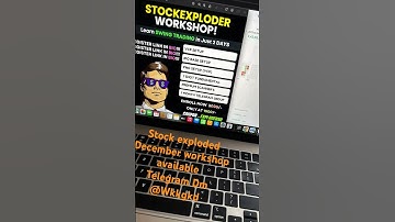 Stock exploder December workshop available #stockexploder  #swingtrading