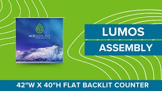 42in W x 40in H l Flat Backlit Counter l Lumos | Ace Displays