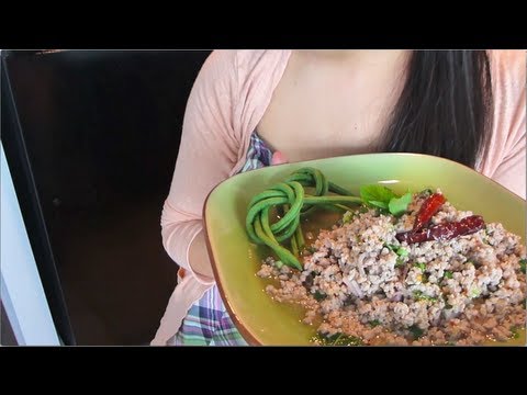 Larb/Laab Spicy Pork Salad Recipe   - Hot Thai Kitchen!