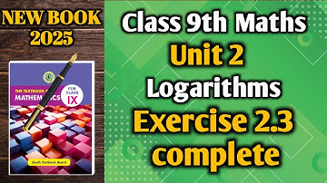 Exercise 2.3 complete class 9th maths  | unit 2 | sindh textbook board | Sarfraz Hussain