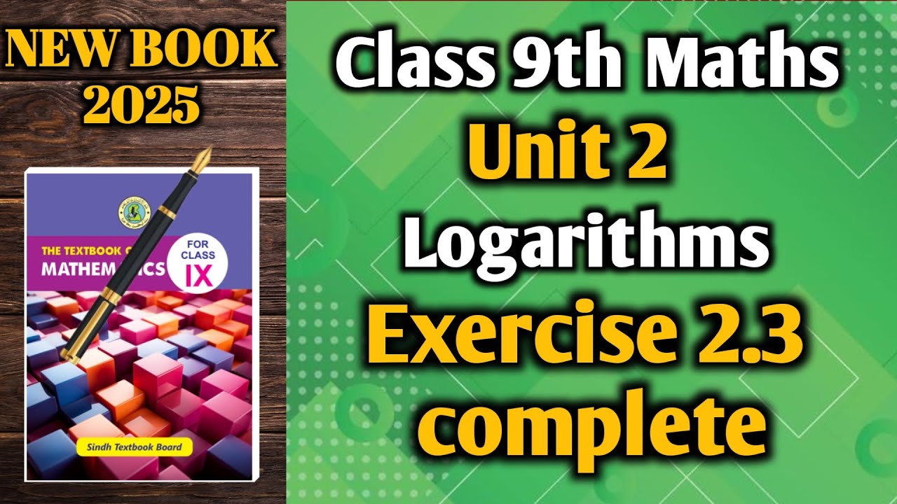 Exercise 2.3 complete class 9th maths | unit 2 | sindh textbook board ...