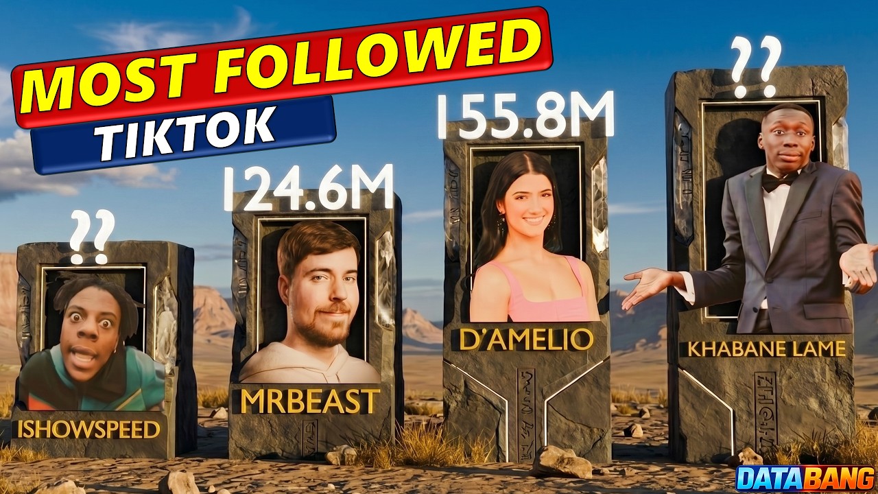 Most Followed Tiktok Accounts 2026 | 3D Comparison - YouTube