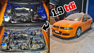 LIMPIANDO el alma de un SEAT LEON FR🧼el 1.9 TDI mas SUCIO de la HISTORIA