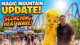 New Six Flags Magic Mountain Park Update. Things Are Getting Hot !