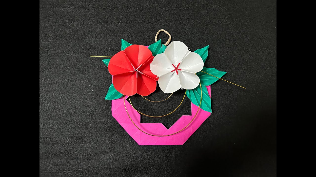 Origami] New Year's decorations, plum blossoms, January 2024 - YouTube