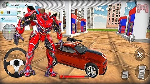 Futuristic Tornado Robot Transformation Game – Red Robot Transform - Android Gameplay