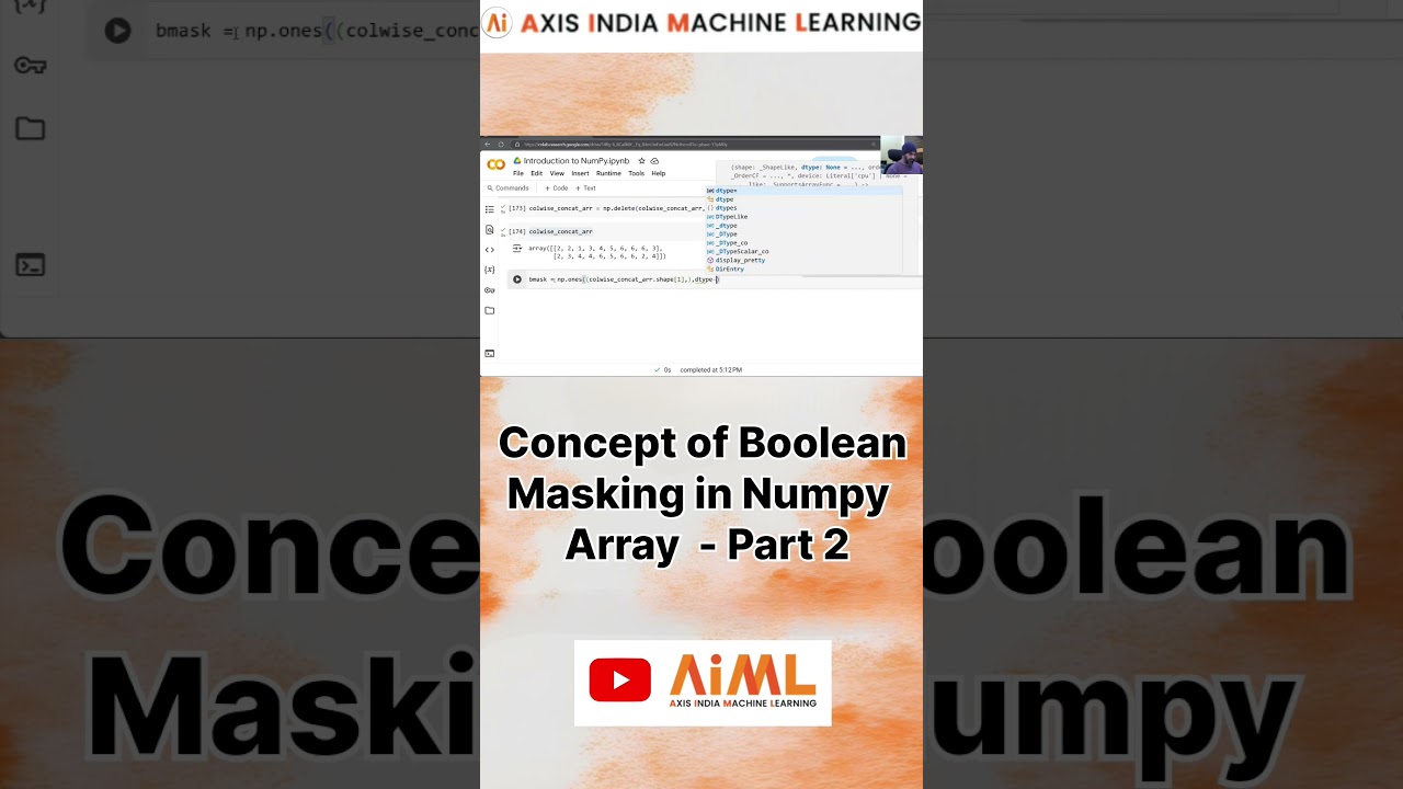 Boolean Masking in Numpy Array. 