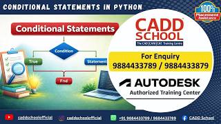 Condition Statements In Python | For Beginners | Best IT Training Centre in chennai | CADD SCHOOL