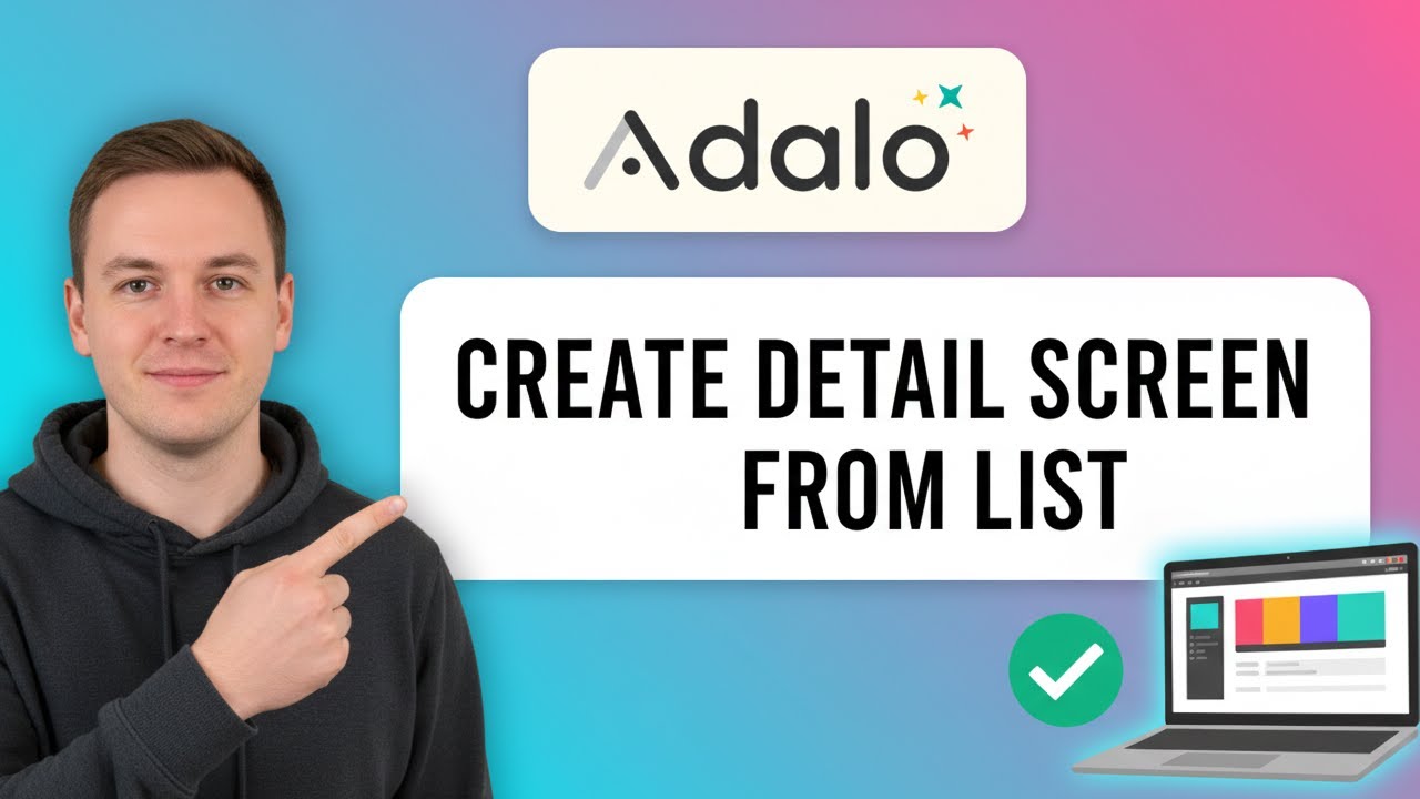 How to CREATE a DETAIL SCREEN from a LIST in Adalo (Step by Step) - YouTube