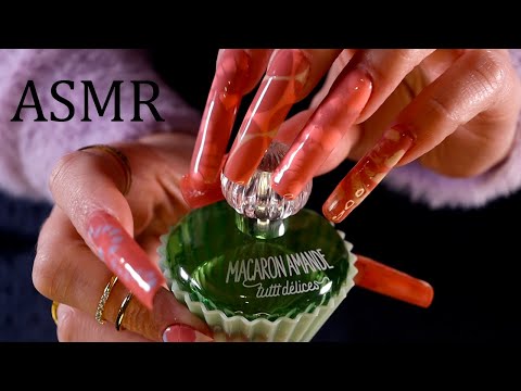 ASMR 1 Hour Perfume/Body Spray triggers (🎧 NO TALKING | glass tapping, textured scratching)