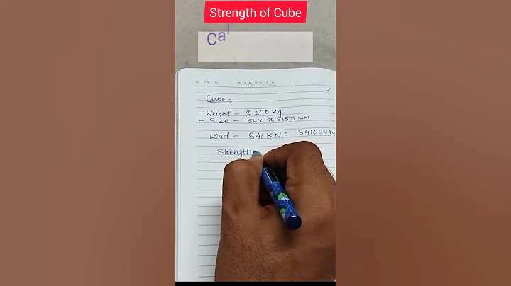Calculation for Strength of Cube@MyLearningMyExperience  #civilengineering #construction #cube