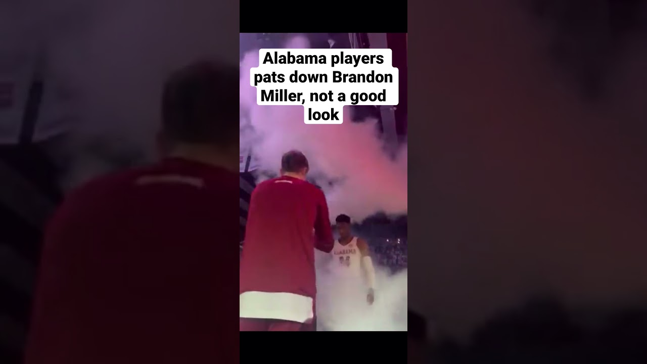 Brandon Miller gets patted down, not good Alabama 