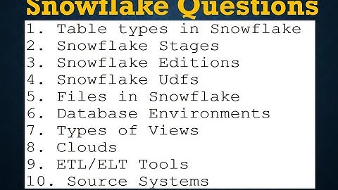 Snowflake Interview Questions and Answers for Experienced | Snowflake Interview Preparation