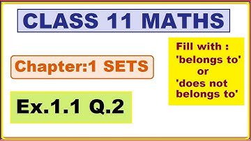 Ex.1.1, (Q.2 ) Chapter:1 Sets | Ncert Maths Class 11 | Cbse